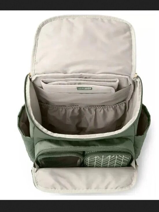 Skip Hop Diaper Bag Backpack Bundle Forma Multi-Function Travel Dark Sage NEW